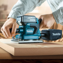 Makita DBO380Z Cordless Orbital Sander 18 V (without Battery, without Charger), Petrol/Black