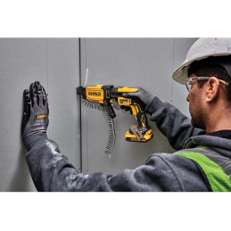 DeWalt Drywall Screwdriver with Magazine Attachment (2.0 Ah XR Battery, 18 Volt, Brushless, Lightweight and Compact, with LED,