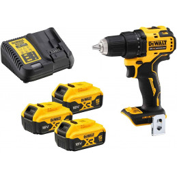 DeWALT DCD708P3T-QW Cordless Drill Set with Batteries and Accessories 18 V