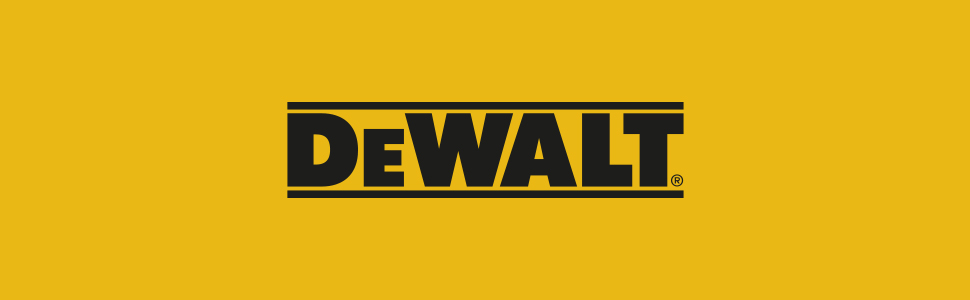 Dewalt logo black on yellow background